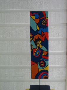 Voir le détail de cette oeuvre: totem couleurs tropicales -4-recto