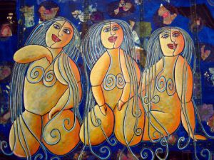Voir le détail de cette oeuvre: Femmes au bain ou complicté de hammam-3