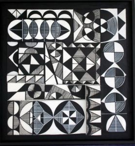 Voir le détail de cette oeuvre: Fantaisies géométriques en noir et blanc 1.