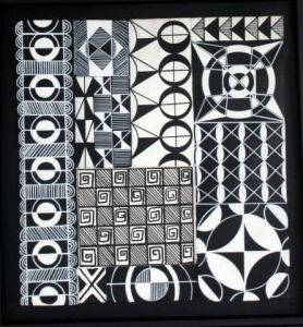 Voir le détail de cette oeuvre: Fantaises géométriques en noir et blanc 2.