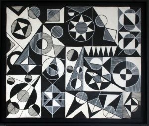 Voir le détail de cette oeuvre: Fantaisies géométriques en noir et blanc.4